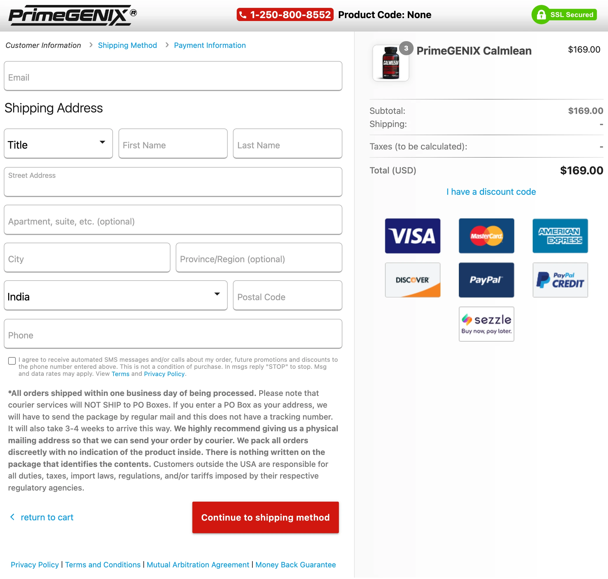 CalmLean add to cart